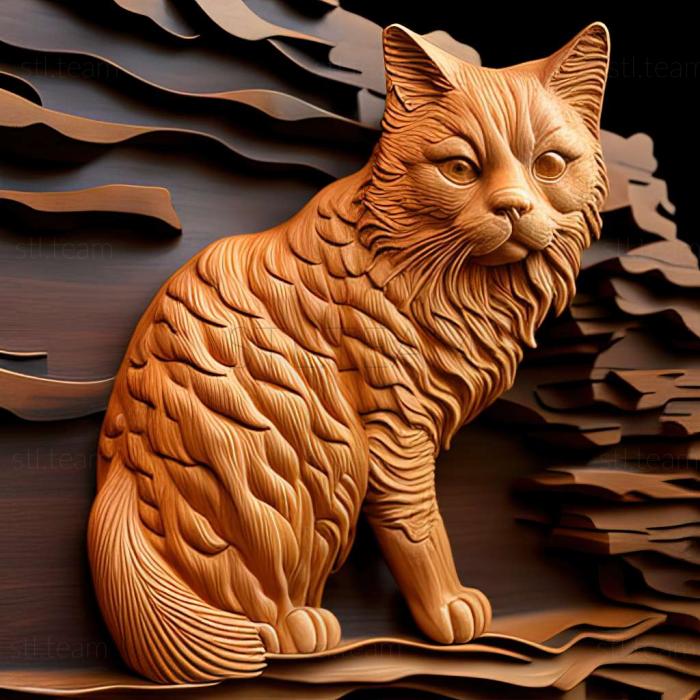 3D модель Тасмано-менська кішка (STL)